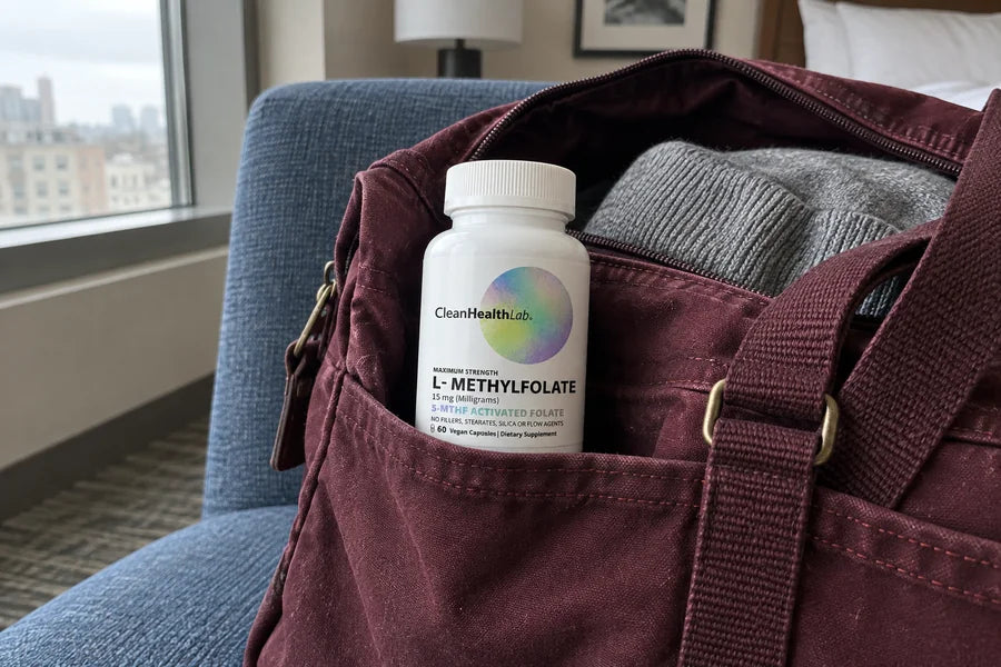 Clean Health Labs bottle packed for an ordinary day